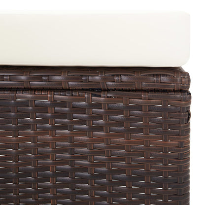 Garden Furniture Set Brown and Cream White