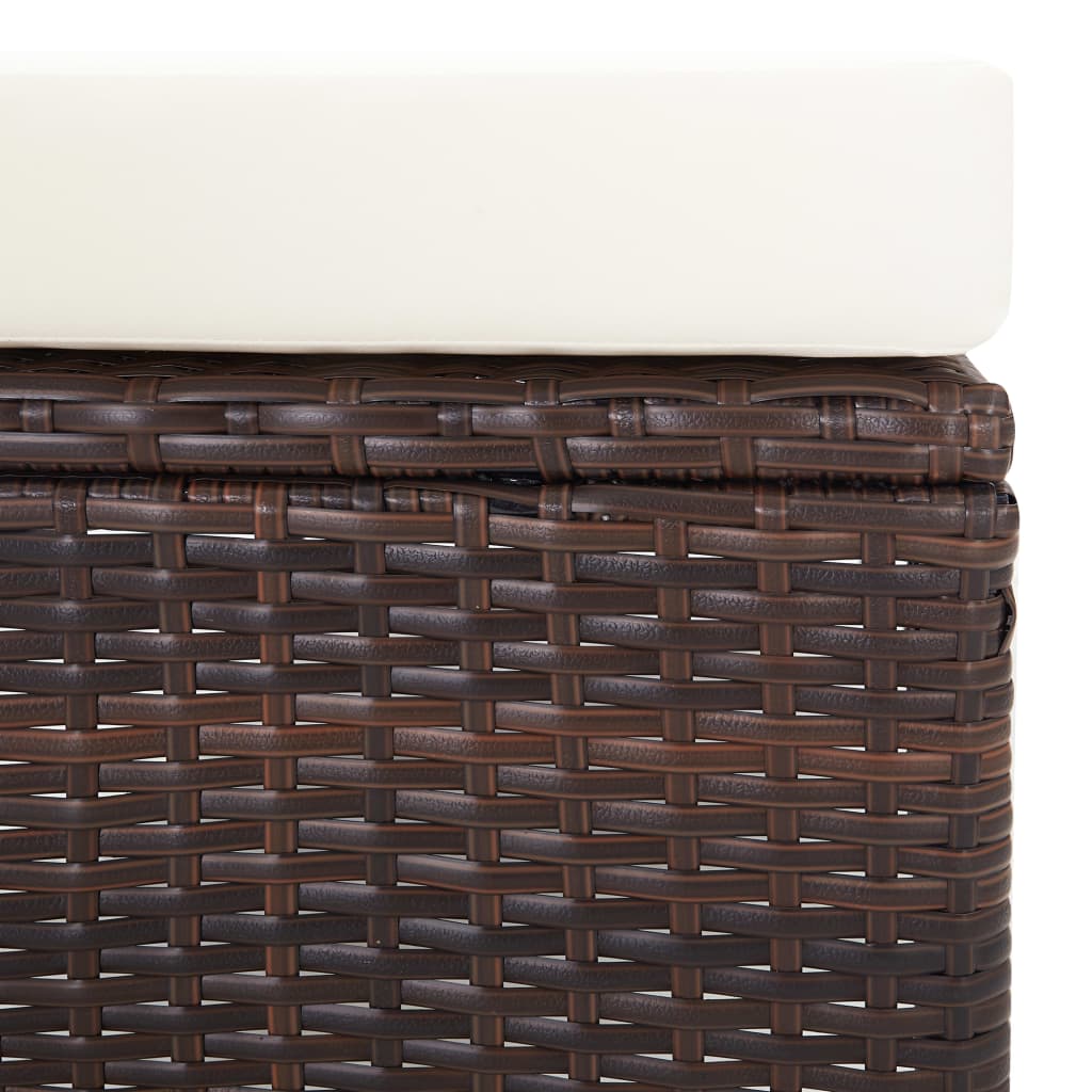 Garden Furniture Set Brown and Cream White