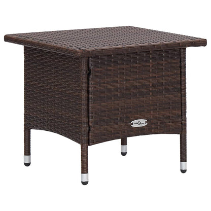 Garden Furniture Set Brown and Cream White