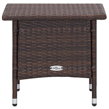 Garden Furniture Set Brown and Cream White