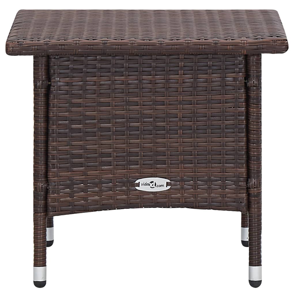 Garden Furniture Set Brown and Cream White