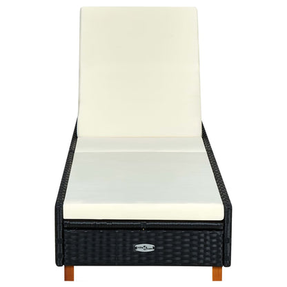 Sunbed Black and Cream White