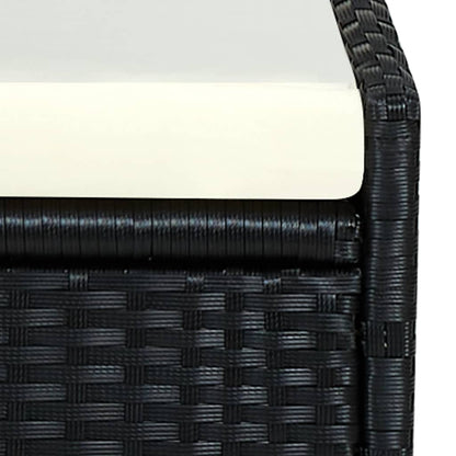 Sunbed Black and Cream White