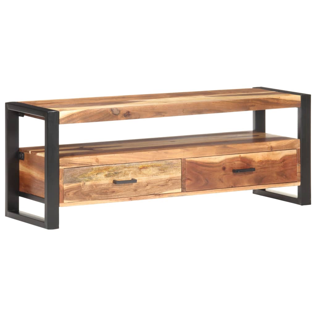 TV Cabinet Honey Finish Solid Acacia Wood Medium TV Cabinet