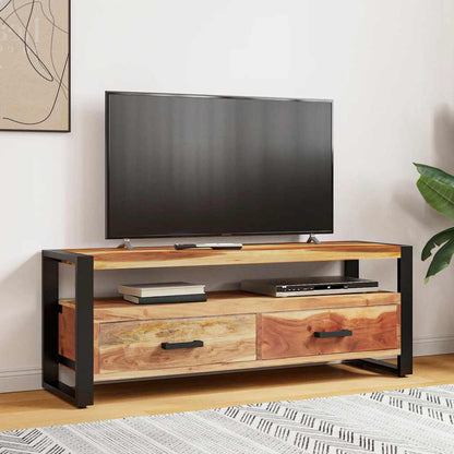 TV Cabinet Honey Finish Solid Acacia Wood Medium TV Cabinet