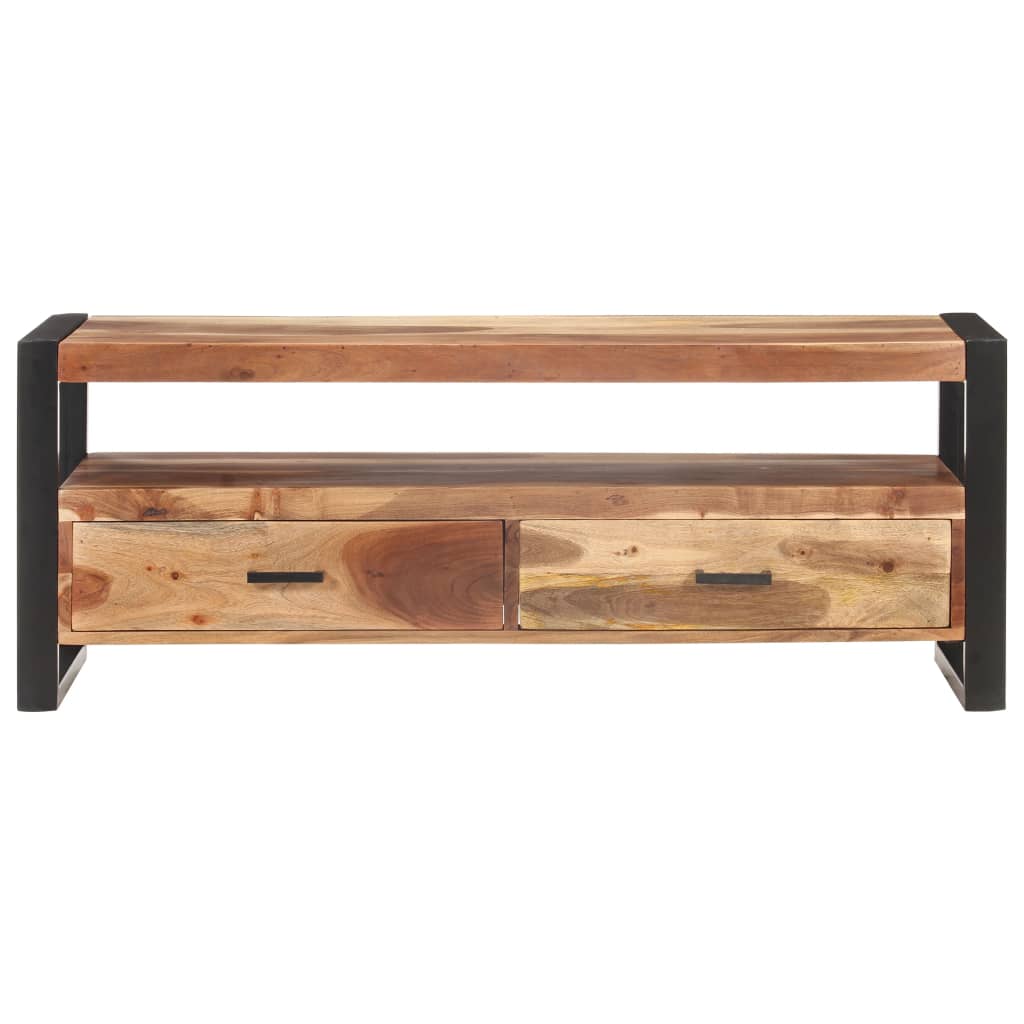 TV Cabinet Honey Finish Solid Acacia Wood Medium TV Cabinet