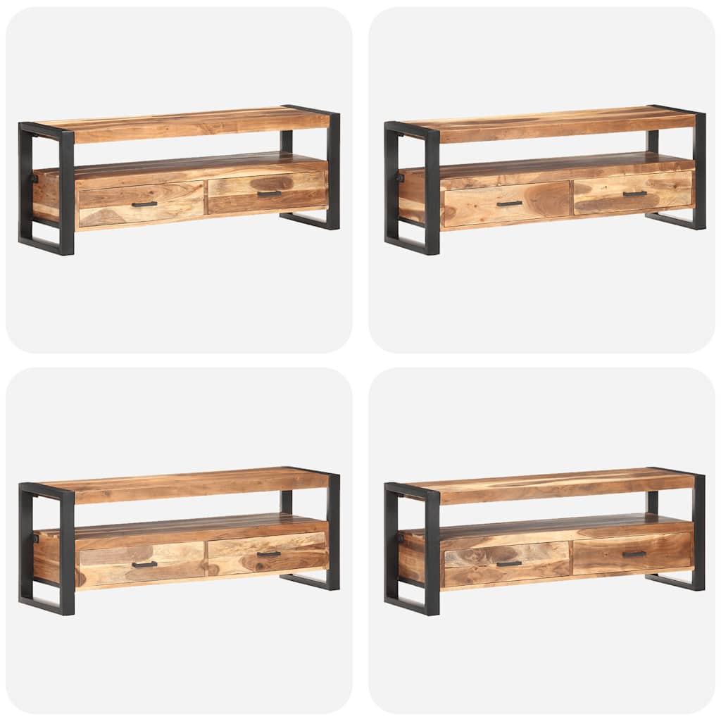 TV Cabinet Honey Finish Solid Acacia Wood Medium TV Cabinet