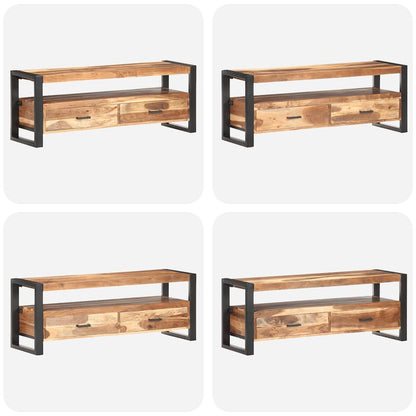 TV Cabinet Honey Finish Solid Acacia Wood Medium TV Cabinet