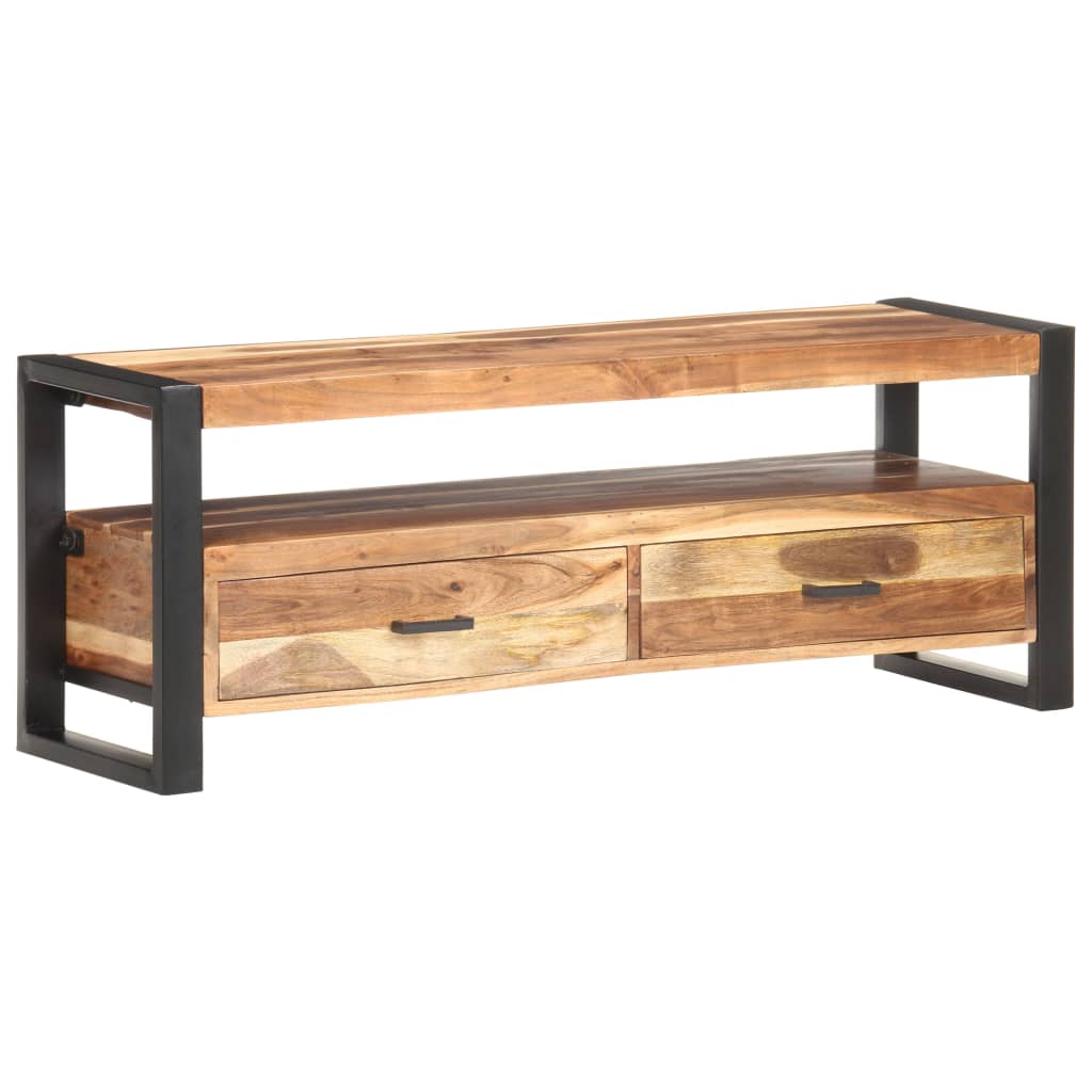 TV Cabinet Honey Finish Solid Acacia Wood Medium TV Cabinet