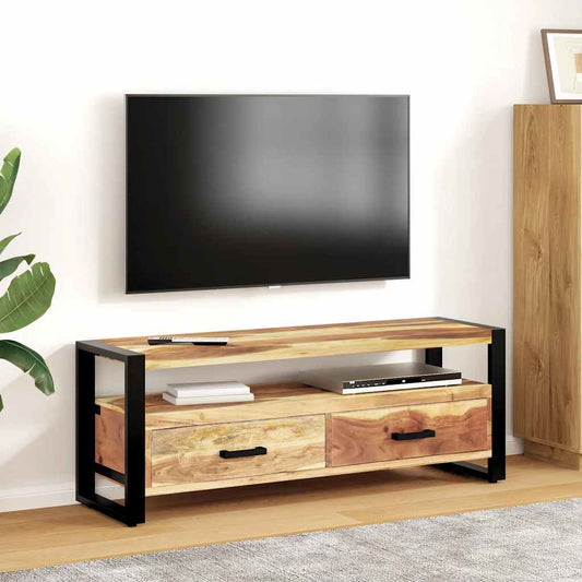 TV Cabinet Honey Finish Solid Acacia Wood Medium TV Cabinet