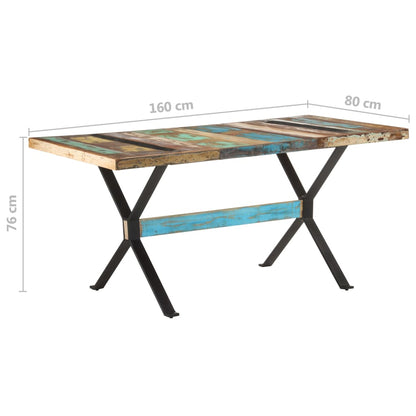 Dining Table Multicolor Solid reclaimed wood Medium Durable