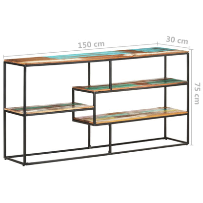 Sideboard Mixed-color Solid reclaimed wood, powder-coated steel
