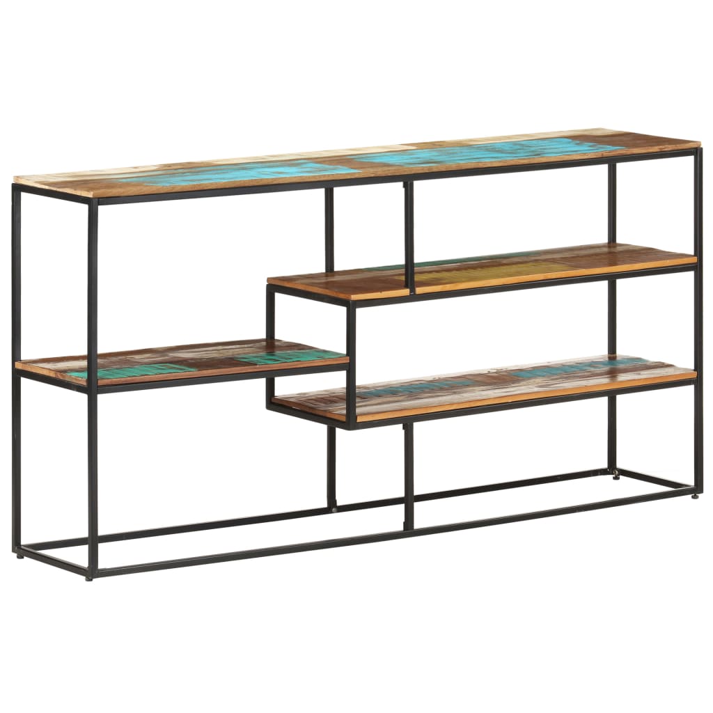 Sideboard Mixed-color Solid reclaimed wood, powder-coated steel