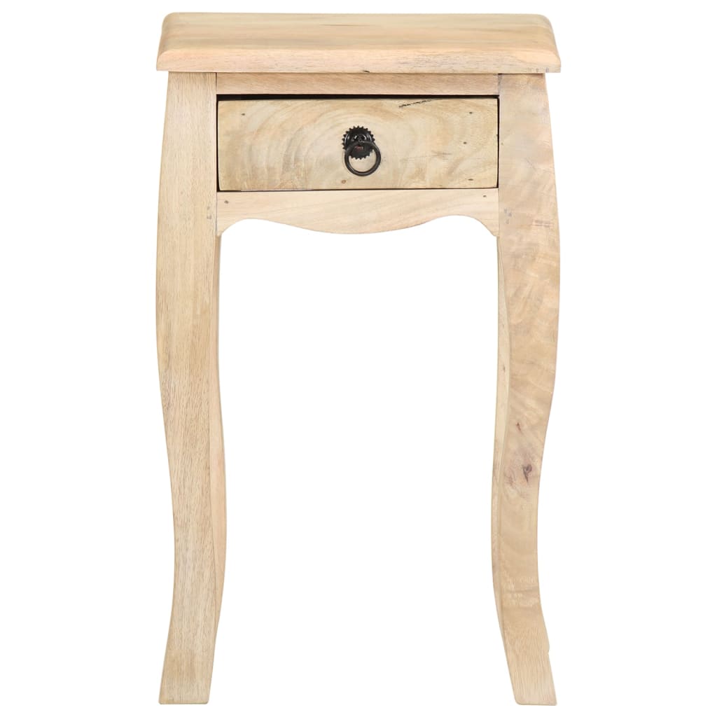 Bed Cabinet Brown Solid mango wood Compact Bedside Table Square