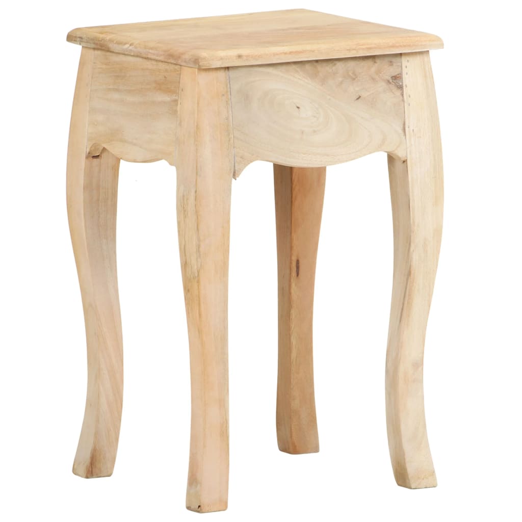 Bed Cabinet Brown Solid mango wood Compact Bedside Table Square