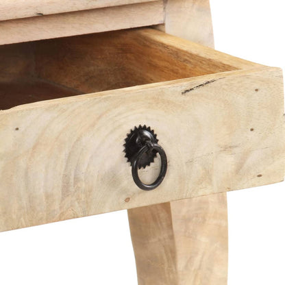 Bed Cabinet Brown Solid mango wood Compact Bedside Table Square