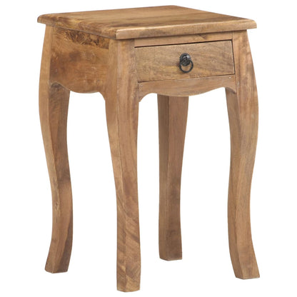 Bed Cabinet Brown Solid Mango Wood Small Bed Cabinet Square