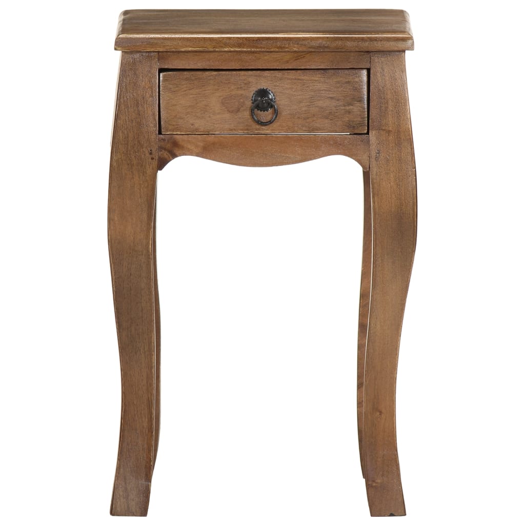 Bed Cabinet Brown Solid Mango Wood Small Bed Cabinet Square