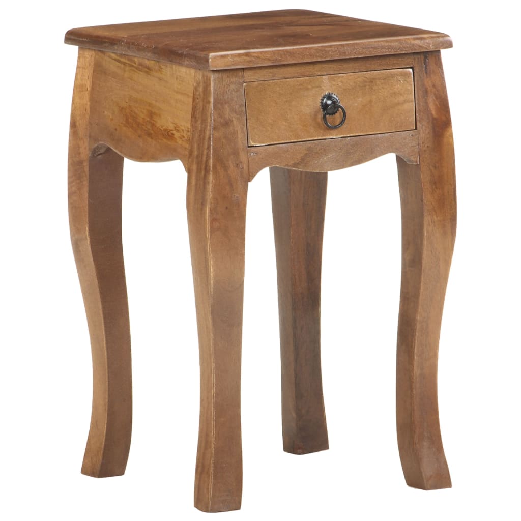 Bed Cabinet Brown Solid Mango Wood Small Bed Cabinet Square