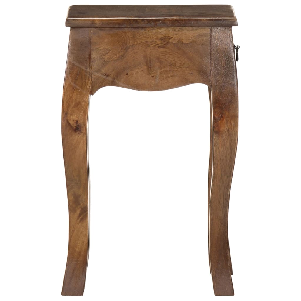 Bed Cabinet Brown Solid Mango Wood Small Bed Cabinet Square