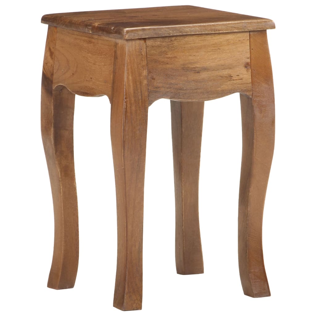 Bed Cabinet Brown Solid Mango Wood Small Bed Cabinet Square