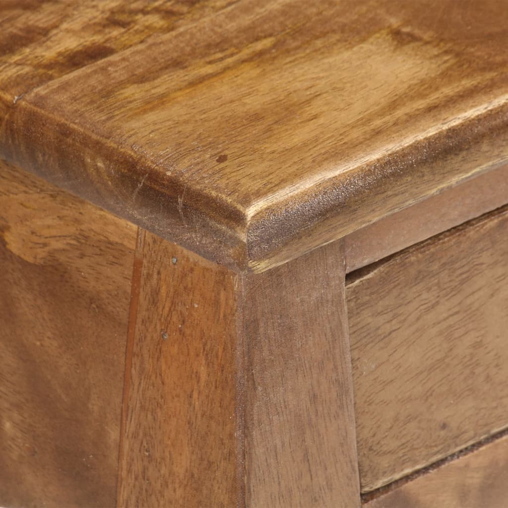 Bed Cabinet Brown Solid Mango Wood Small Bed Cabinet Square