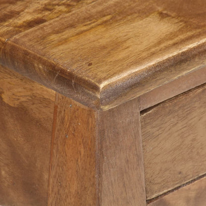 Bed Cabinet Brown Solid Mango Wood Small Bed Cabinet Square