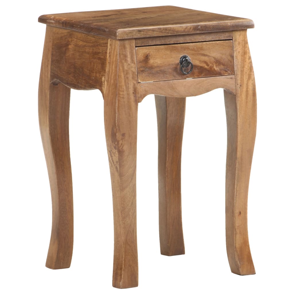 Bed Cabinet Brown Solid Mango Wood Small Bed Cabinet Square