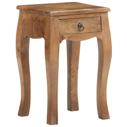 Bed Cabinet Brown Solid Mango Wood Small Bed Cabinet Square