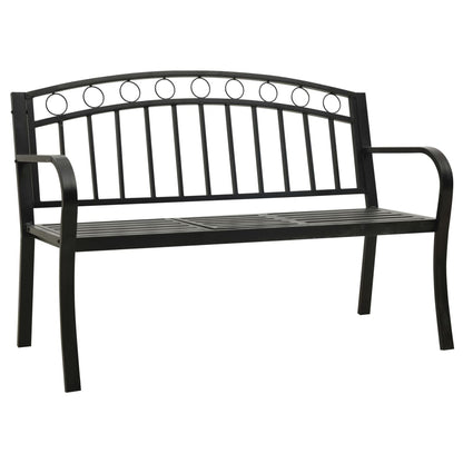 Garden Bench Black Powder-coated steel Medium Durable