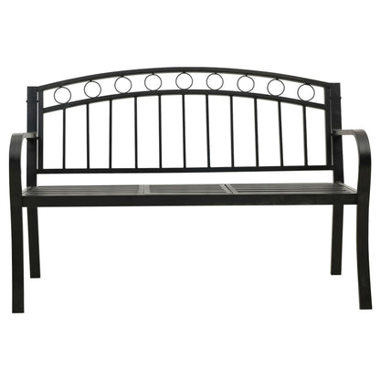Garden Bench Black Powder-coated steel Medium Durable