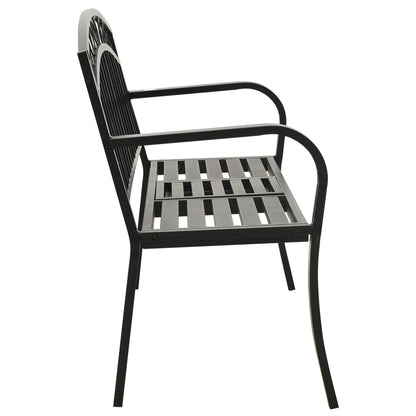 Garden Bench Black Powder-coated steel Medium Durable