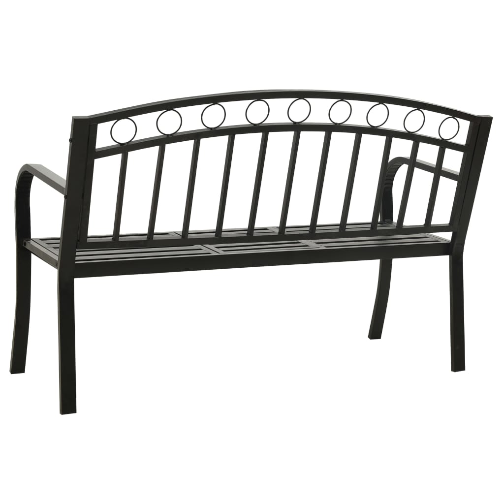 Garden Bench Black Powder-coated steel Medium Durable