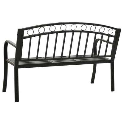 Garden Bench Black Powder-coated steel Medium Durable