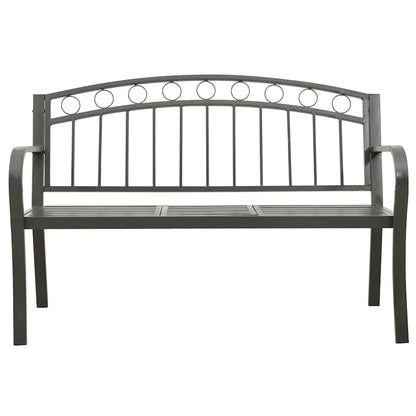 Garden Bench Grey Powder-coated steel Medium Durable