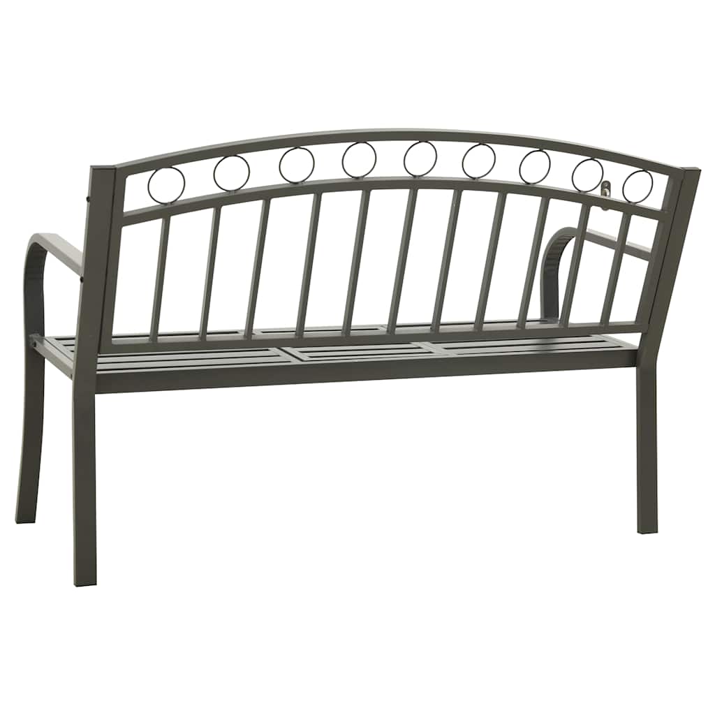 Garden Bench Grey Powder-coated steel Medium Durable