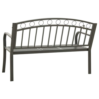 Garden Bench Grey Powder-coated steel Medium Durable