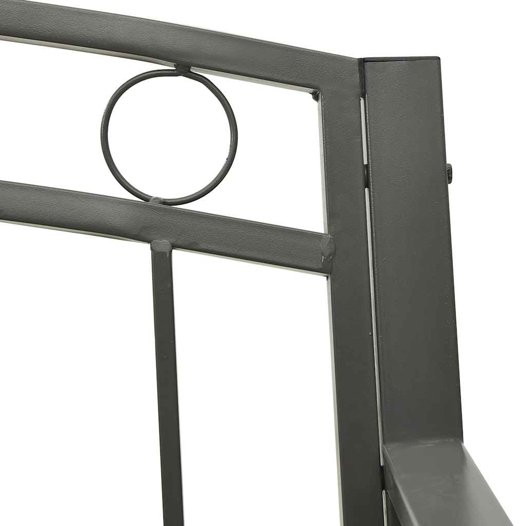 Garden Bench Grey Powder-coated steel Medium Durable