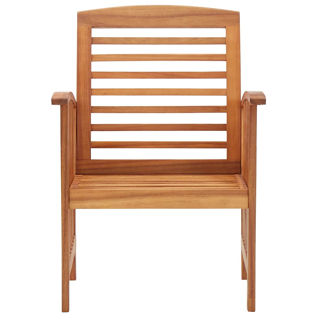 Garden Chair Set of 2 Natural wood Solid acacia wood Standard