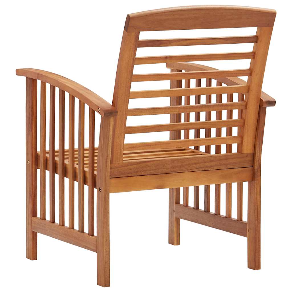 Garden Chair Set of 2 Natural wood Solid acacia wood Standard