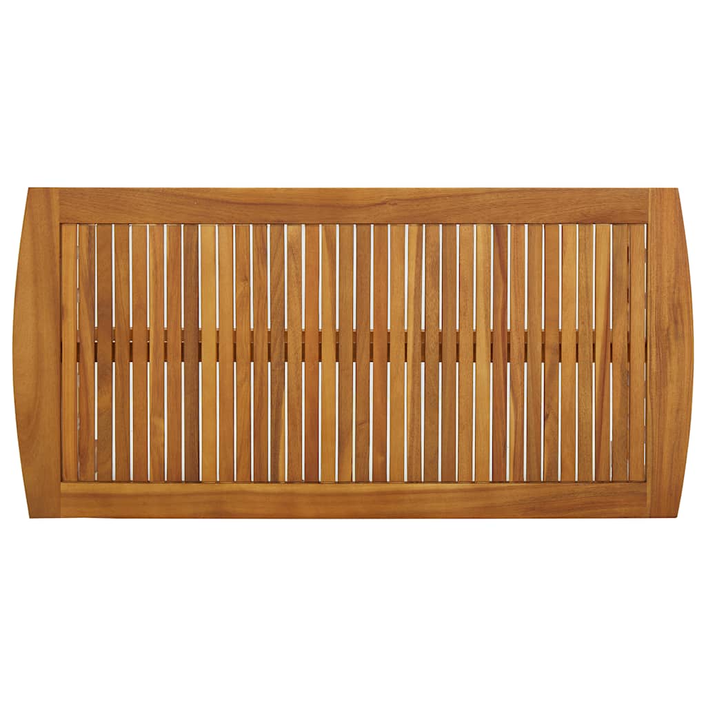Coffee Table Brown Solid Acacia wood Medium Decorative Inlays