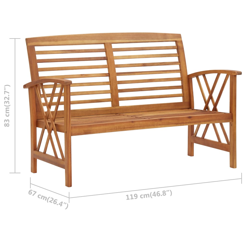 Patio Bench Durable Garden Bench Rectangular Traditional