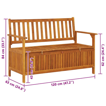 Storage Bench Natural wood Solid acacia wood Medium Storage Bench
