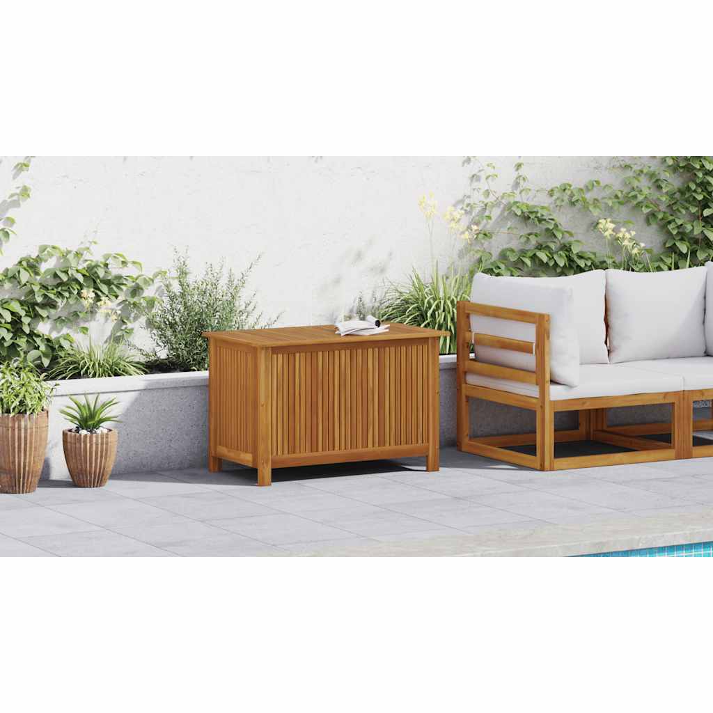 Storage Box Natural Brown Solid Acacia Wood Medium Storage Box