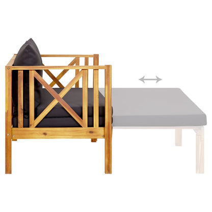 Bench Natural wood Solid acacia wood Medium Extendable
