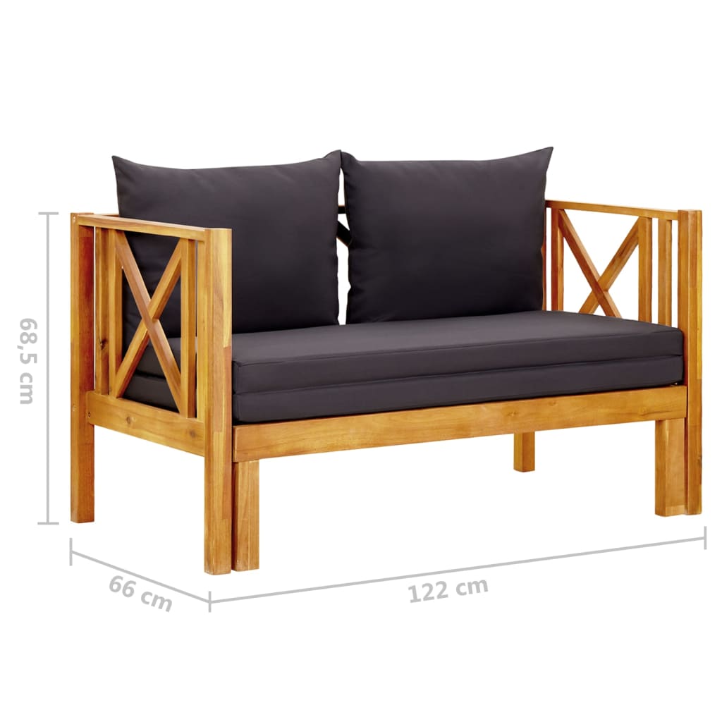 Bench Natural wood Solid acacia wood Medium Extendable