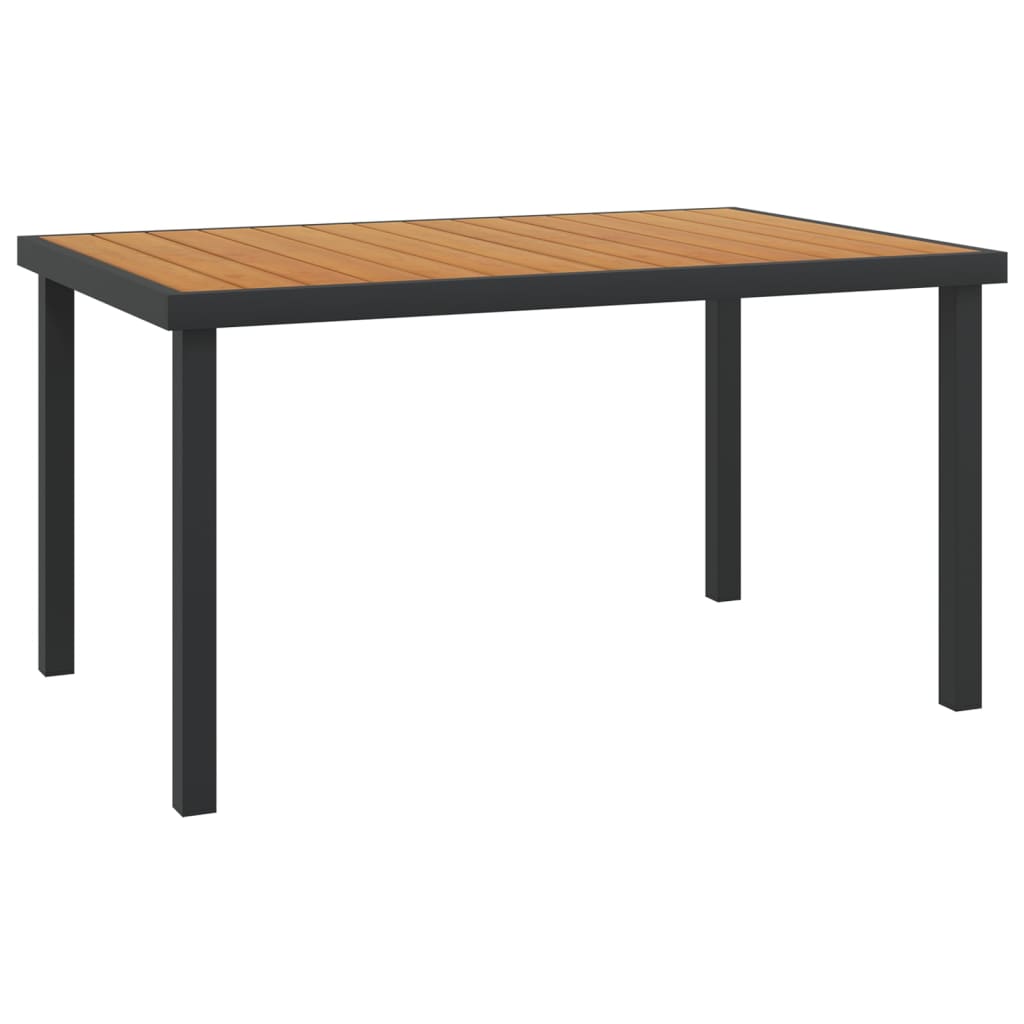 Garden Table Brown Aluminum with coating