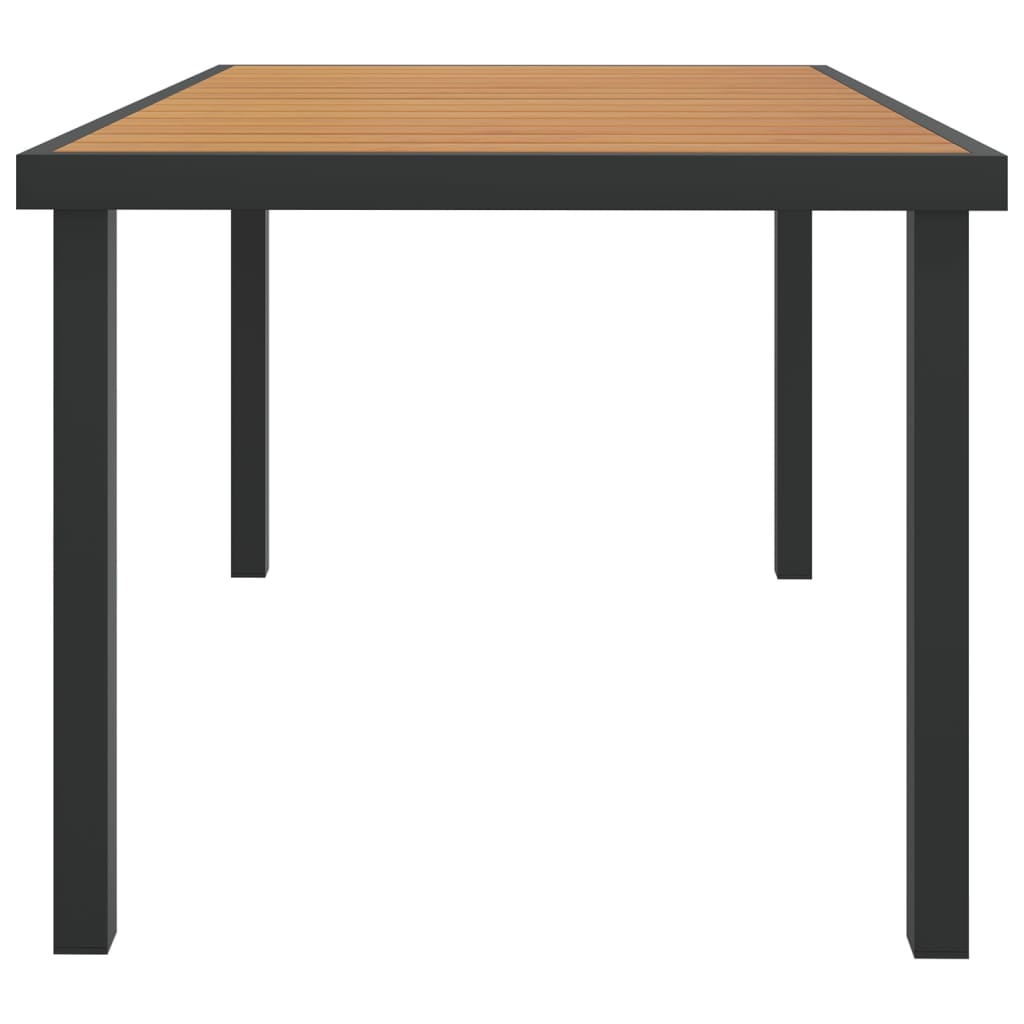Garden Table Brown Aluminum with coating