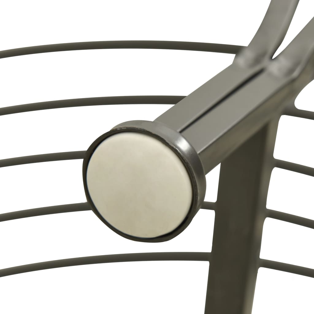 Tree Bench Silver grey Steel 63 in diameter Outdoor Bench Round