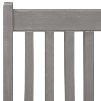 Garden Chair Set of 3 Grey Solid acacia wood 3 pieces Foldable